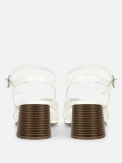 Cross Strap Heeled Sandals