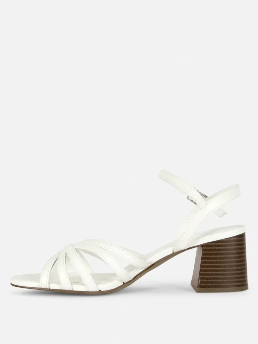Cross Strap Heeled Sandals