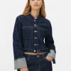 Cuffed Paneled Denim Jacket
