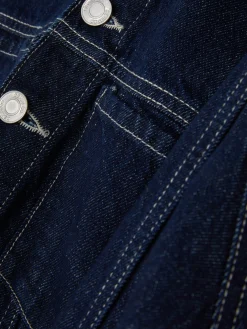 Cuffed Paneled Denim Jacket