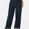 Cuffed Wide Leg Jeans