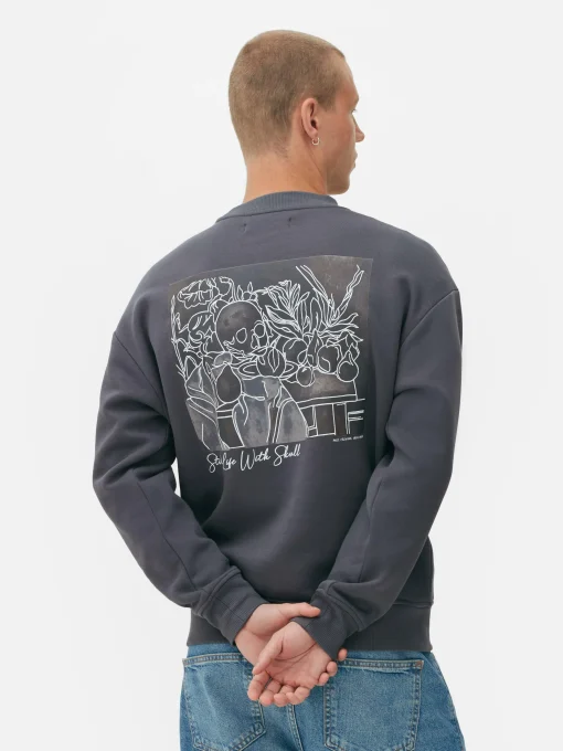 Cézanne Still Life With Skull Print Sweatshirt