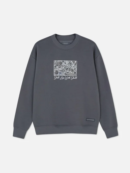 Cézanne Still Life With Skull Print Sweatshirt