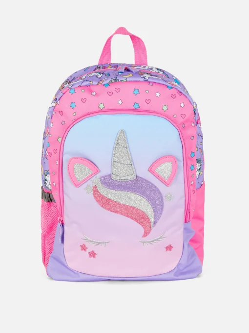 3D Unicorn Color Block Backpack