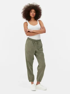 Denim Drawstring Joggers