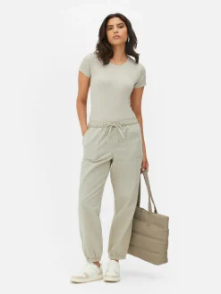 Denim Drawstring Joggers