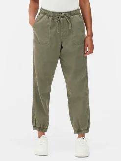 Denim Drawstring Joggers