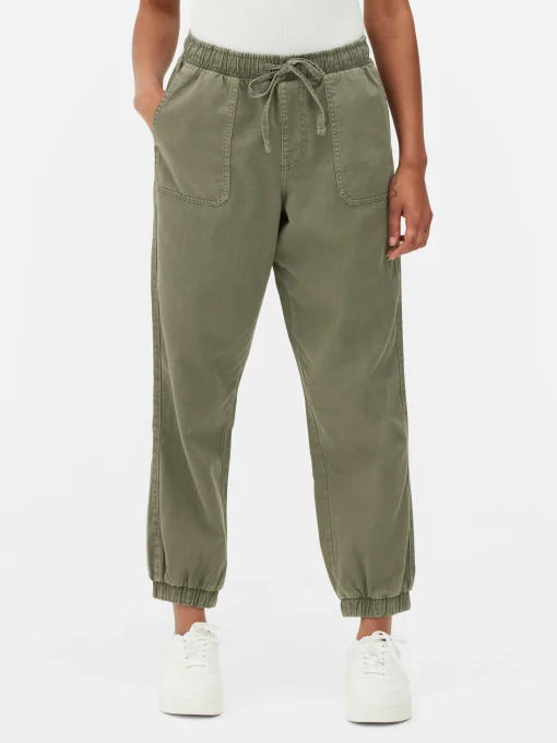 Denim Drawstring Joggers