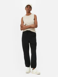 Denim Drawstring Joggers