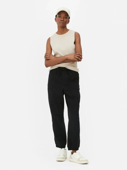 Denim Drawstring Joggers