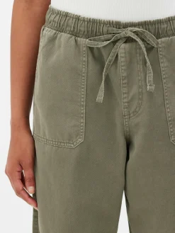 Denim Drawstring Joggers