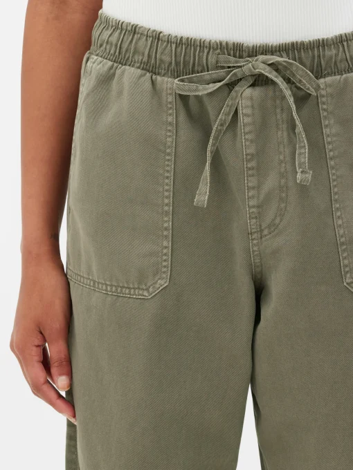 Denim Drawstring Joggers