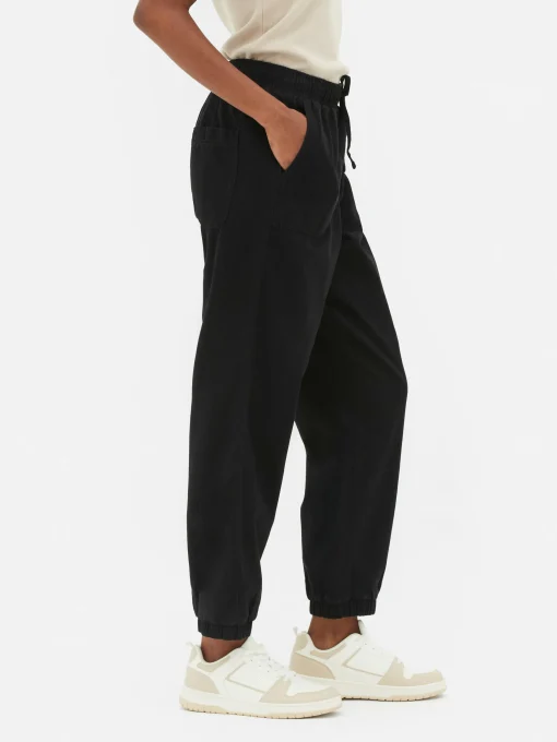 Denim Drawstring Joggers