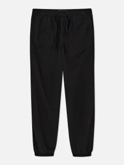 Denim Drawstring Joggers