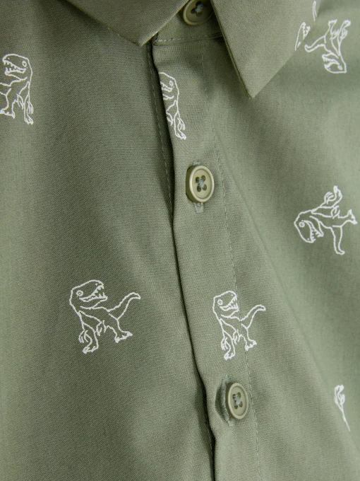 Dinosaur Button-Up Shirt