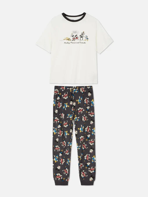 Disney Character Print Jersey Pajamas