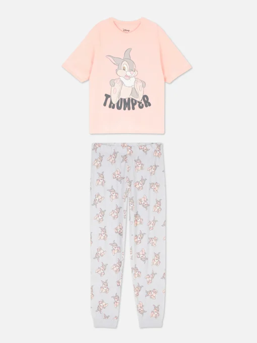 Disney Character Print Jersey Pajamas