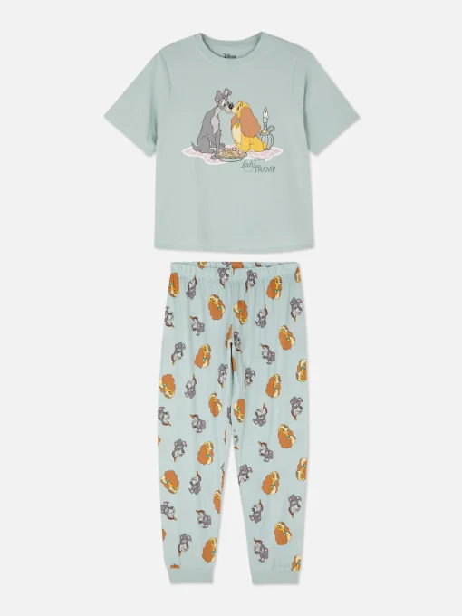 Disney Character Print Jersey Pajamas