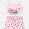 Disney’s Lilo And Stitch Angel Cropped Cami And Shorts Pajamas