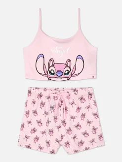 Disney’s Lilo And Stitch Angel Cropped Cami And Shorts Pajamas
