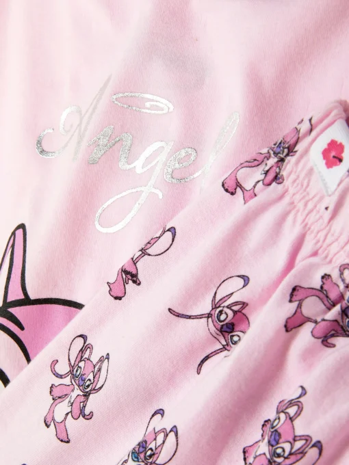 Disney’s Lilo And Stitch Angel Cropped Cami And Shorts Pajamas