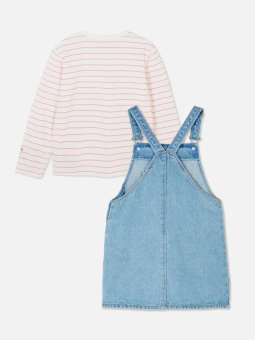 Disney’s Lilo And Stitch Denim Overall Dress Set