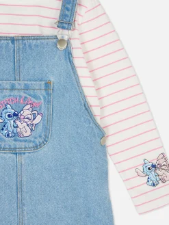 Disney’s Lilo And Stitch Denim Overall Dress Set