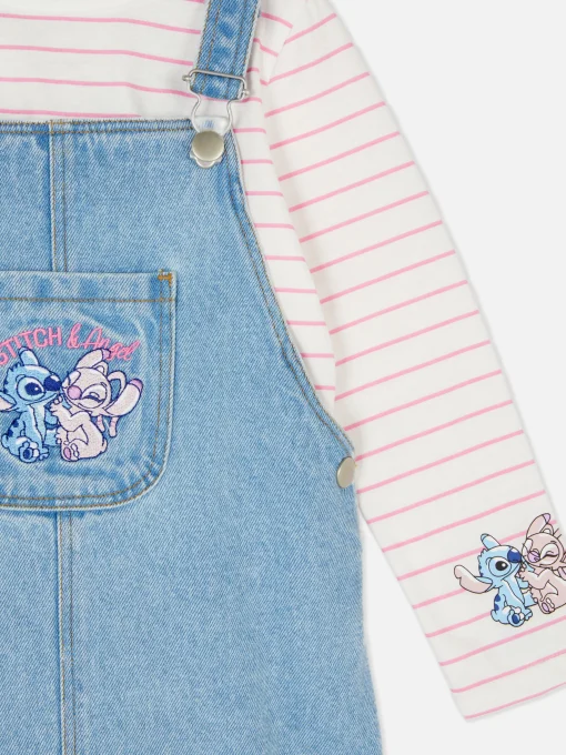 Disney’s Lilo And Stitch Denim Overall Dress Set