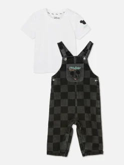Disney’s Mickey Mouse Checkerboard Overall Set