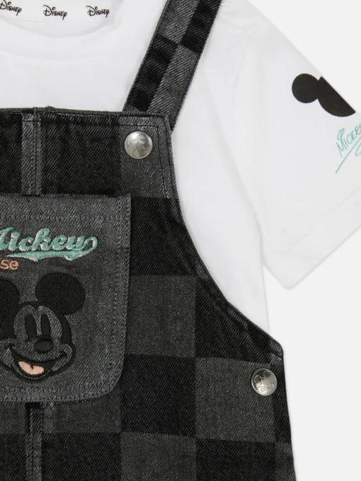 Disney’s Mickey Mouse Checkerboard Overall Set