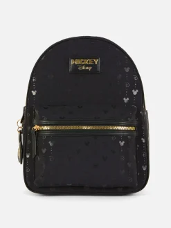 Disney’s Mickey Mouse Gold Tone Monogram Backpack