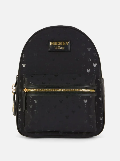 Disney’s Mickey Mouse Gold Tone Monogram Backpack