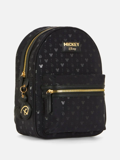 Disney’s Mickey Mouse Gold Tone Monogram Backpack