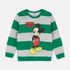 Disney’s Mickey Mouse Stripe Crew Neck Sweatshirt