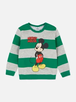 Disney’s Mickey Mouse Stripe Crew Neck Sweatshirt