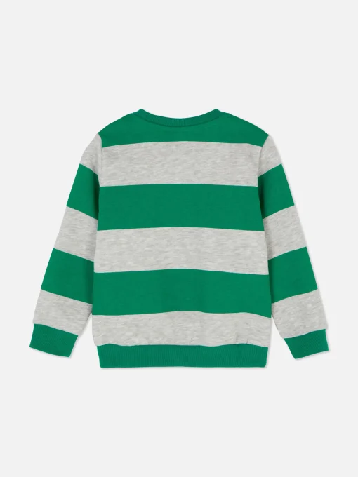 Disney’s Mickey Mouse Stripe Crew Neck Sweatshirt