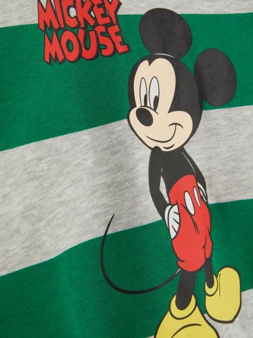 Disney’s Mickey Mouse Stripe Crew Neck Sweatshirt
