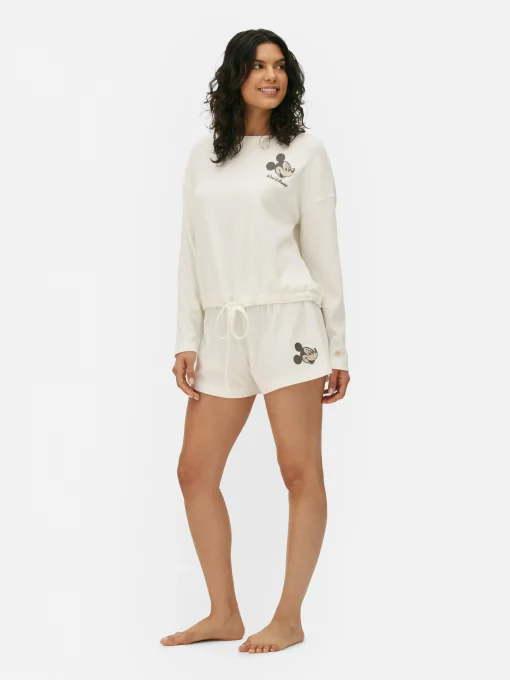 Disney’s Mickey Mouse Waffle Texture Pajama Shorts