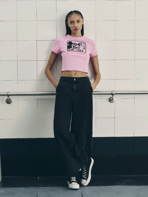 Disney’s Mickey Mouse X Keith Haring Cropped T-Shirt
