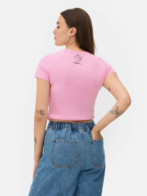 Disney’s Mickey Mouse X Keith Haring Cropped T-Shirt