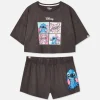 Disney’s Stitch And Angel Cropped Pajamas