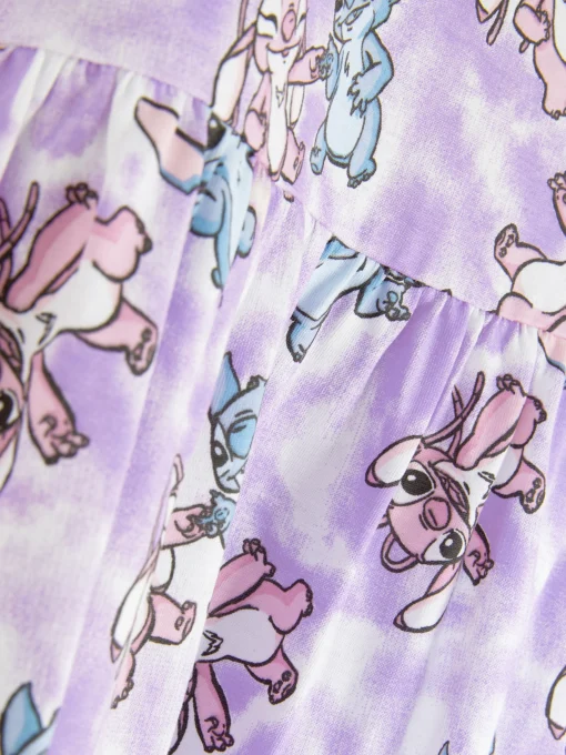 Disney’s Stitch And Angel Cap Sleeve Dress