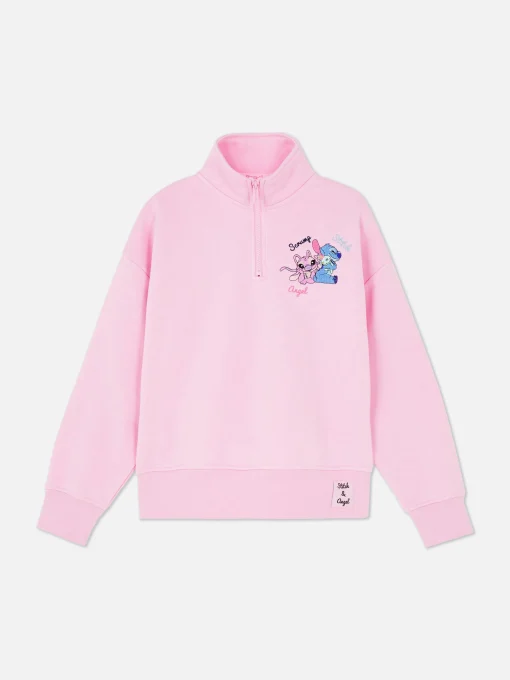 Disney’s Stitch And Angel Half-Zip Pullover