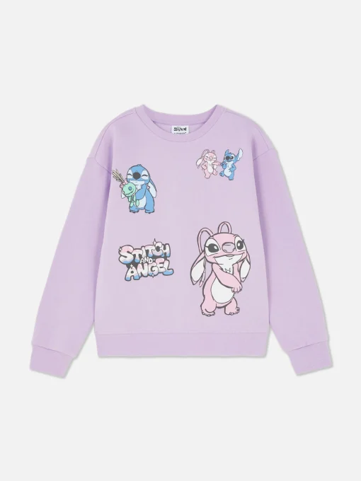 Disney’s Stitch And Angel Crew Neck Sweatshirt