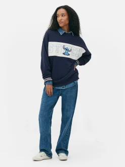 Disney’s Stitch Contrast Text Sweatshirt