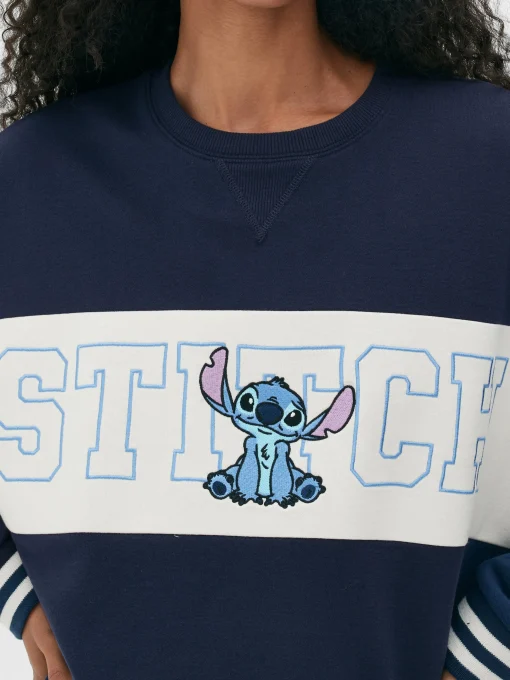 Disney’s Stitch Contrast Text Sweatshirt