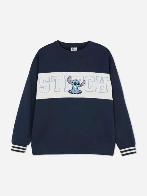 Disney’s Stitch Contrast Text Sweatshirt