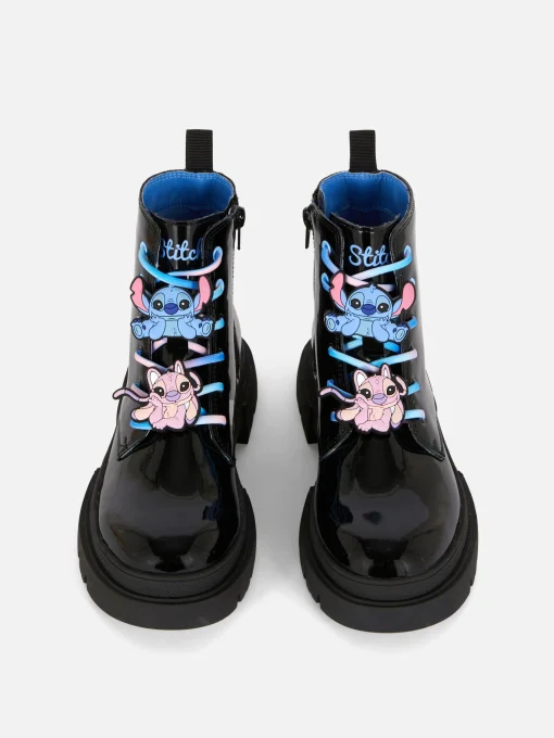 Disney’s Stitch Patent Lace-Up Boots
