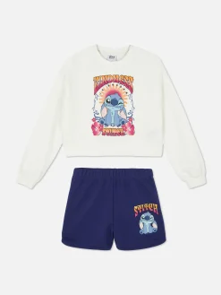 Disney’s Stitch Sweatshirt And Shorts Set