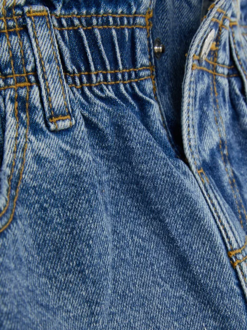 Distressed Denim Paperbag Skirt